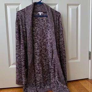 Purple BP Cardigan With Pockets